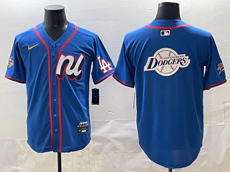 Men 2025 Los Angeles Dodgers Blank Blue All star Blank Blue Nike MLB Jersey style 9